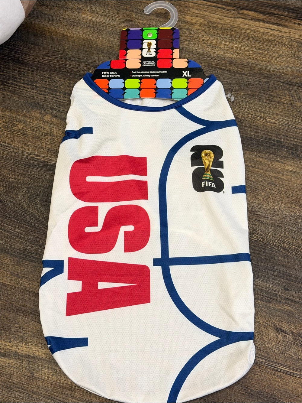 FIFA USA Dog Jersey - White & Red